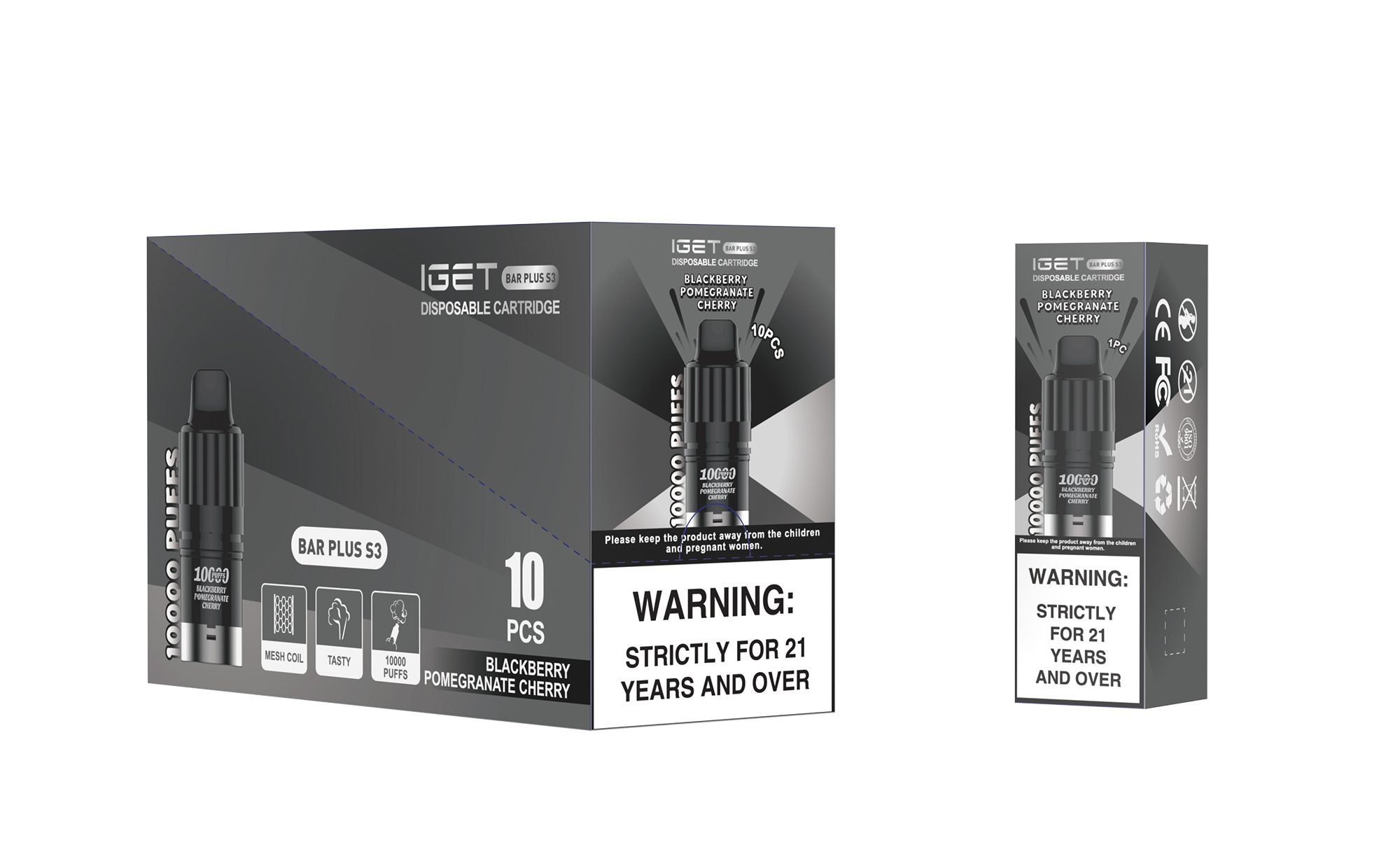 20 Packs-Iget Bar Plus S3 Pod 10000 Puffs